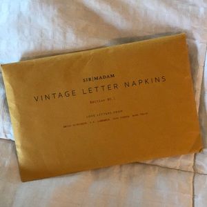 Vintage Letter Napkins/Tea Towels
